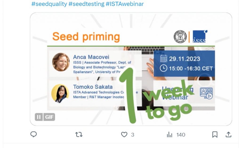 Webinar on seed priming